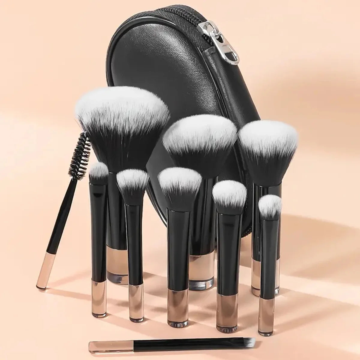 10 color Mini makeup brush Travel portable Makeup Tool - Palm Brush Professional Makeup tool set gift