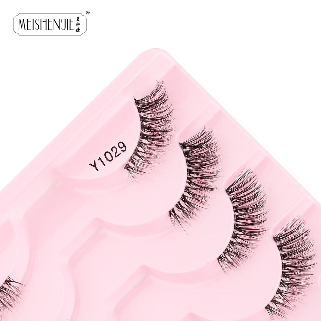 Fake Eyelashes Hot 3/10 Pairs Half Lashes Cat Eye Natural Long Fluffy 3D Mink Lashes Handmade Make up Tools maquillaje Faux Cils