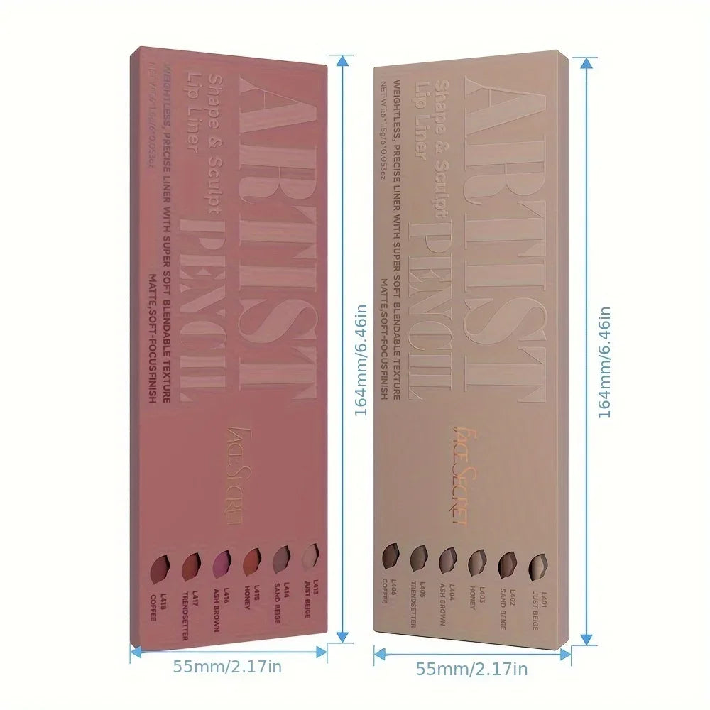 12Pcs/Set Nude Lip Liner Makeup Set - Natural and Long Lasting Waterproof Matte Lipliner Pen  Lip Liner for Everyday Makeup
