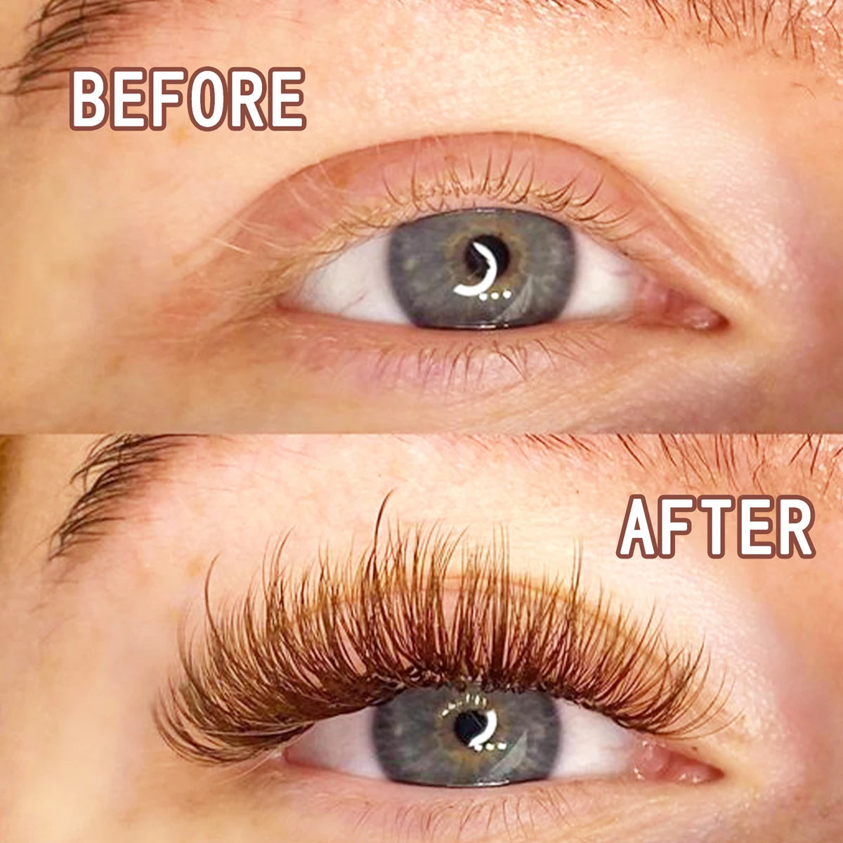 Dark Brown Easy fan Eyelash Extension Mix Mink Individual Ombre Eyelash Lashes High Quality Colorful Blooming Lashes Extension