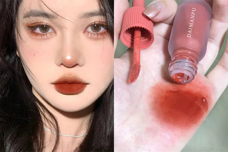 Dyeing Lip Gloss Matte Makeup Moisturizer Liquid Lipstick Waterproof Long Lasting Red Velvet Lip Tint Korean Make Up Cosmetic