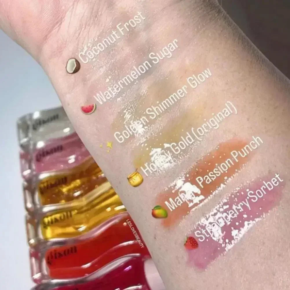 Fruit Honey Lipstick Long Lasting Moisturizing Lip Makeup Plump Lip Essence Remove Dead Skin Lip Easy To Carry Makeup Lip Oil