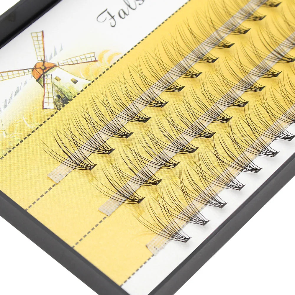 Moonlily 60Pcs Professional Makeup Eyelashes 10D False Eyelashes Mink Eyelashes Personal Eyelash Cluster Extension