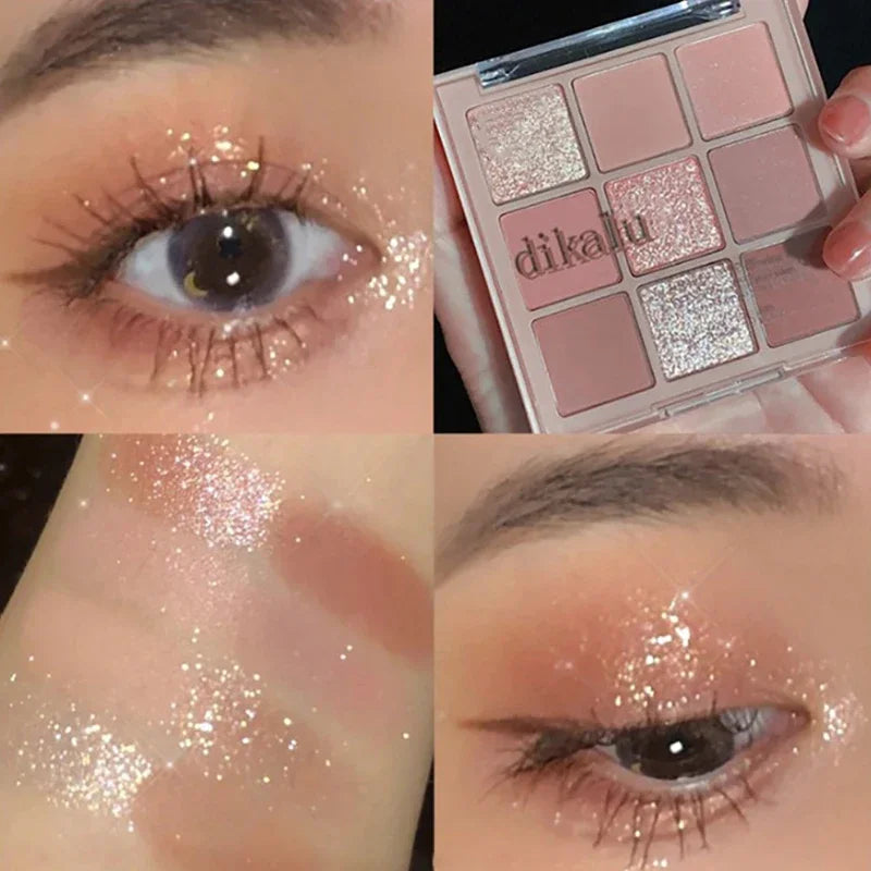9 Colors All Matte Eyeshadow Palette Eyeshadow Primer Waterproof Glitter Nude Eye Pigment Matte Shimmer Shine Eye shadow Powder