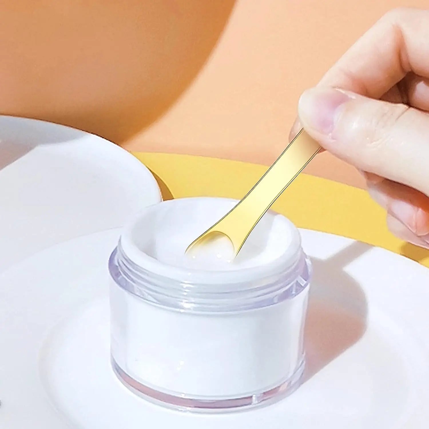 1Pcs Metal Makeup Spatula Mini Spoon Eye Cream Massage Sticks Beauty Scoop for Facial Cosmetic Face Cream Reduce Eye Wrinkles