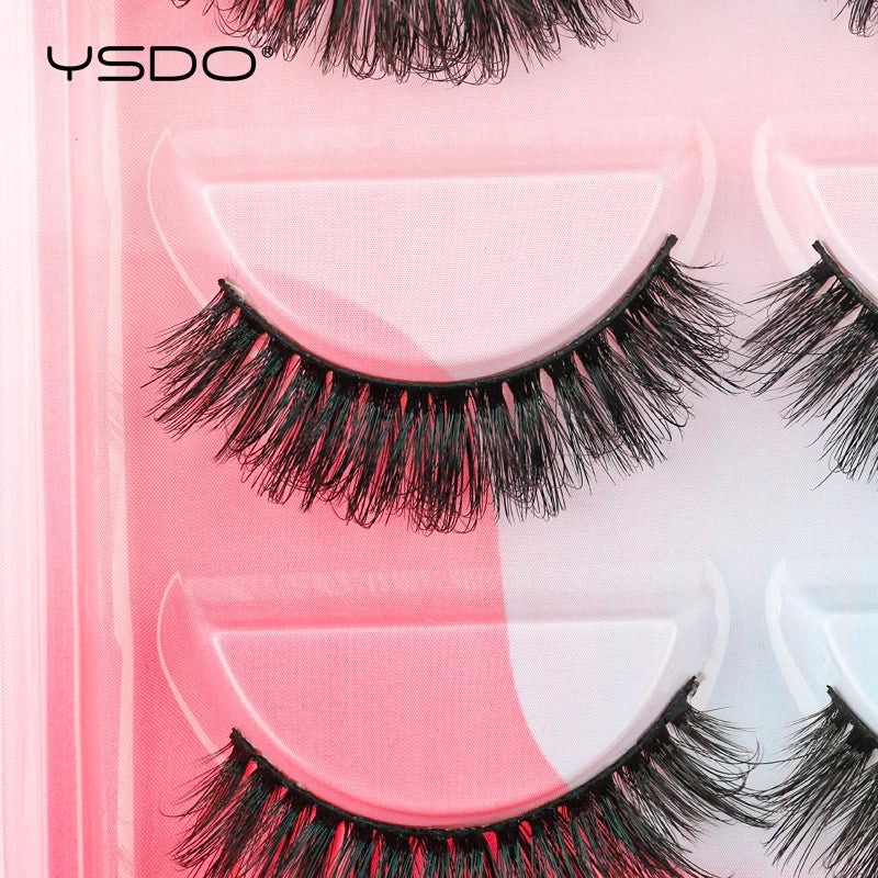 YSDO 5 pairs eyelashes makeup mink strip lashes dramatic eyelashes faux cils natural false eyelashes extension 3d mink eyelashes