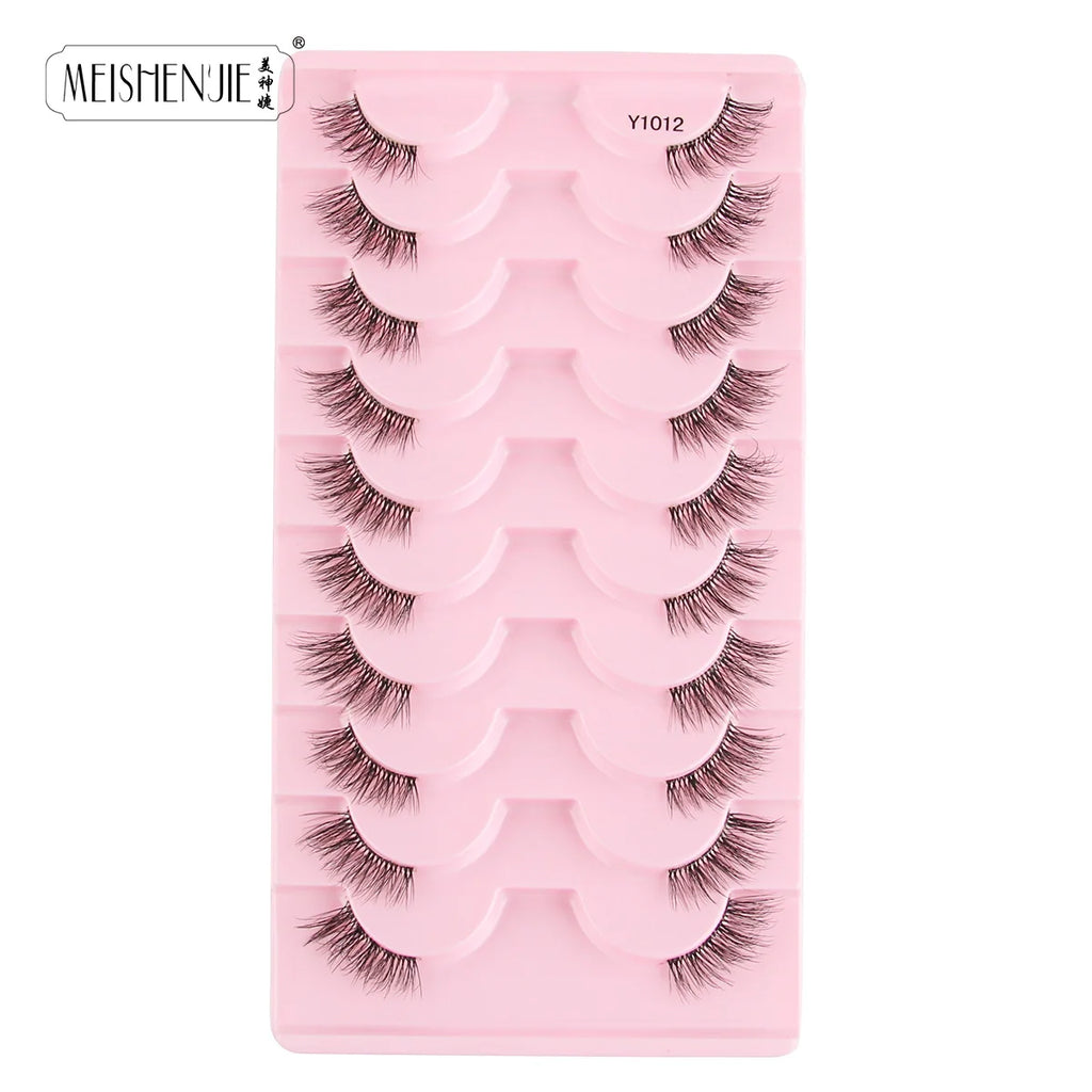 Fake Eyelashes Hot 3/10 Pairs Half Lashes Cat Eye Natural Long Fluffy 3D Mink Lashes Handmade Make up Tools maquillaje Faux Cils