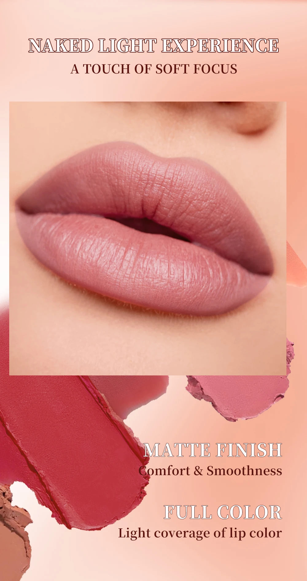 QIBEST 6 Color Matte Lipliner Lipstick Waterproof Lip Stain Lipstick Natural Nude Pink Lip Liner Outline Lips Contour Makeup