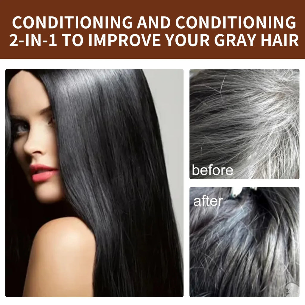 Gray White Hair Shampoo Soap Bar Polygonum Organic Darkening Color Dye Treatments Dandruff Removal Anti Gray Hair Shampoo Bar