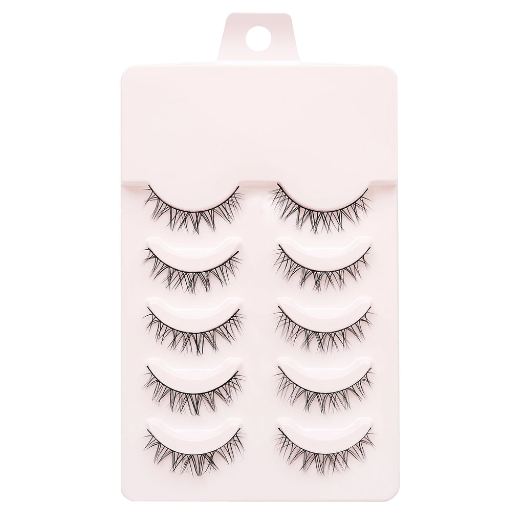 New 5 Pairs Manga Lashe Soft Natural Eyelashes Thick False Eyelashes Demon Eyelashes Daily Dating Makeup Eyelashes Lashes Wispy