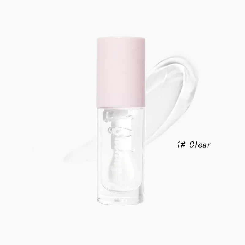 Translucent Black Sugar Lip Oil Water Gloss Jelly Mirror Lip Glaze Lipstick Lip Make Up Women Beauty Nonstick Cup  Lip Gloss