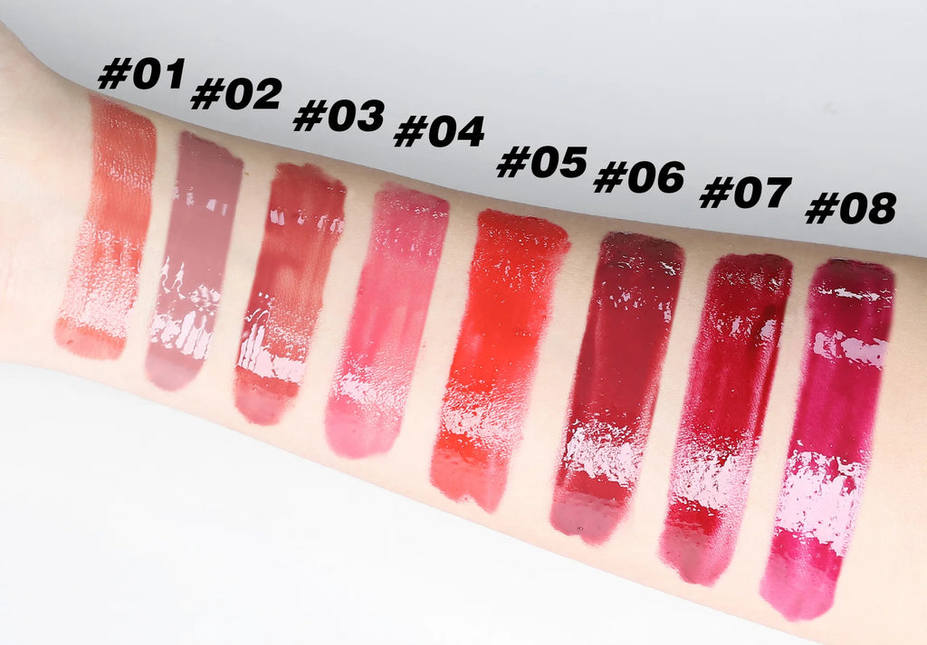 HANDAIYAN 8-color hydrating mirror color pressed lipstick pencil pearl long-lasting moisturizing hydrating lipstick pen