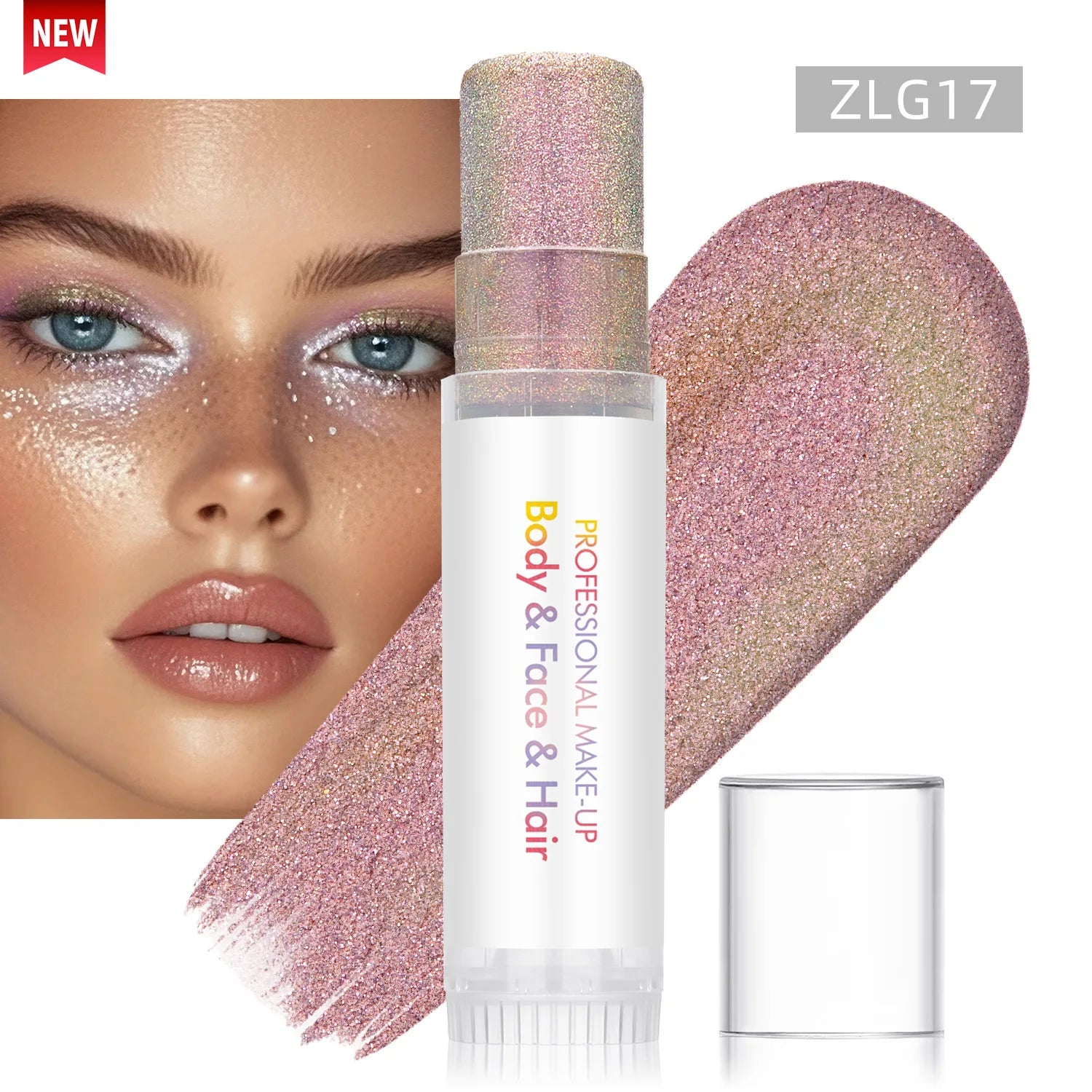 New Body Glitter Stick Face Painting Sequins Gel Mermaid Chunky Glitter Glue for Carnival Hair Body Eye shadow Makeup