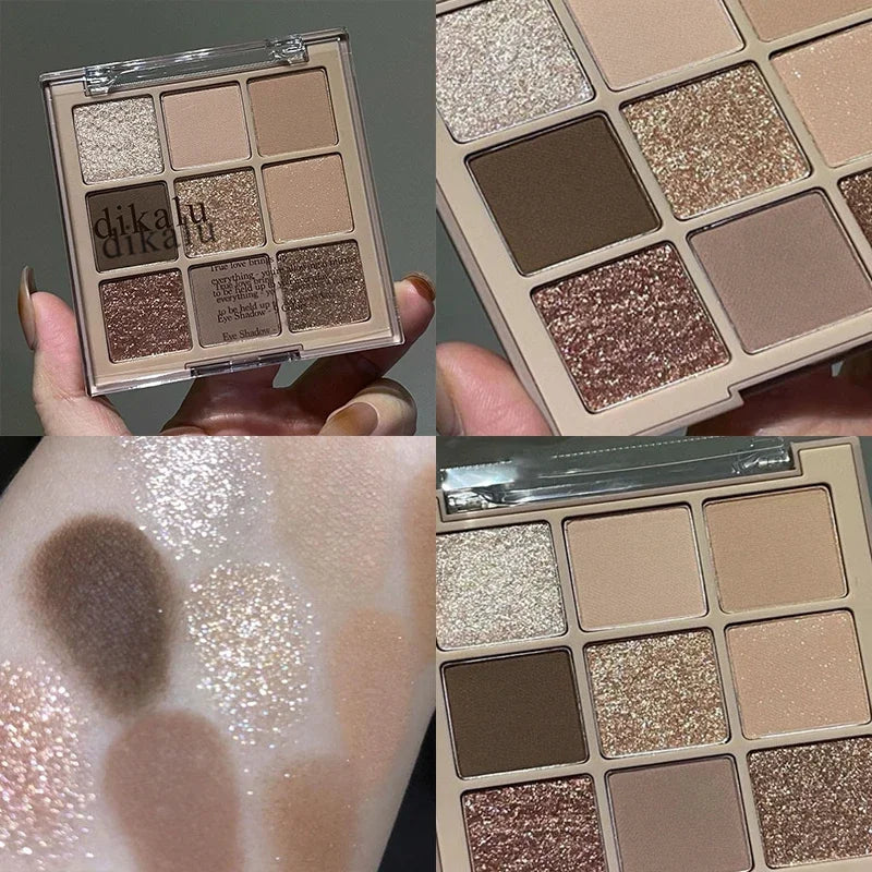 9 Colors All Matte Eyeshadow Palette Eyeshadow Primer Waterproof Glitter Nude Eye Pigment Matte Shimmer Shine Eye shadow Powder