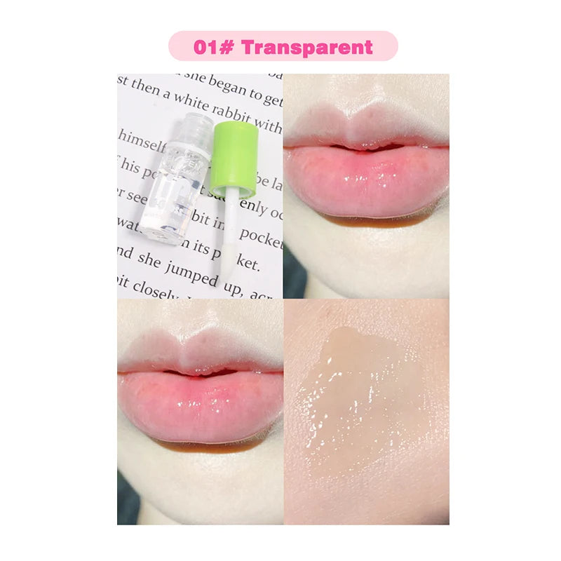 6pcs Moisturizing Min Plump Lips Lipgloss Transparent Lip Oil Sexy Lip Cosmetics For Make Up Liquid Lipstick Lips Cosmetics Gift