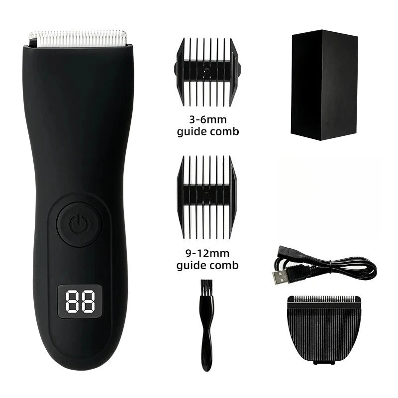 Mens Body Hair Trimmer for Men Balls Women Lady Shaver Hair Removal Bikini Trimmer Groin & Body Shaver Groomer Arm Beard Razor