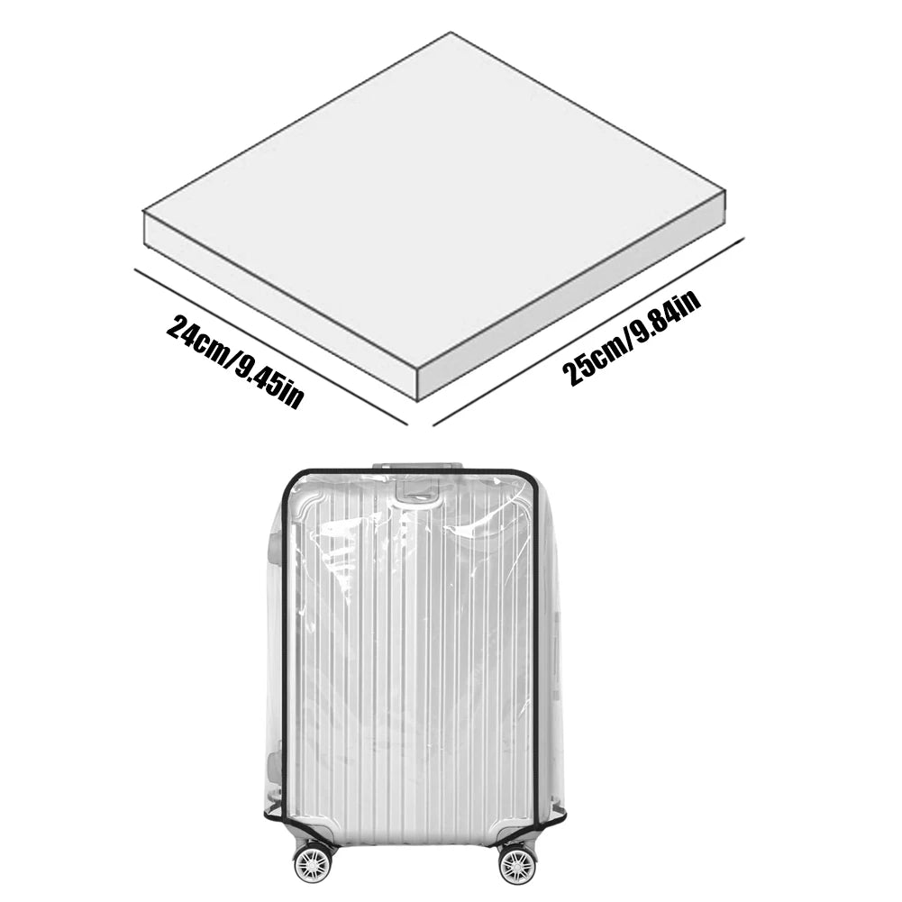 20-30inch Luggage Cover Transparent Luggage Protector Case PVC Trolley Case Cover Waterproof Wheeled Suitcase Travel Accessories