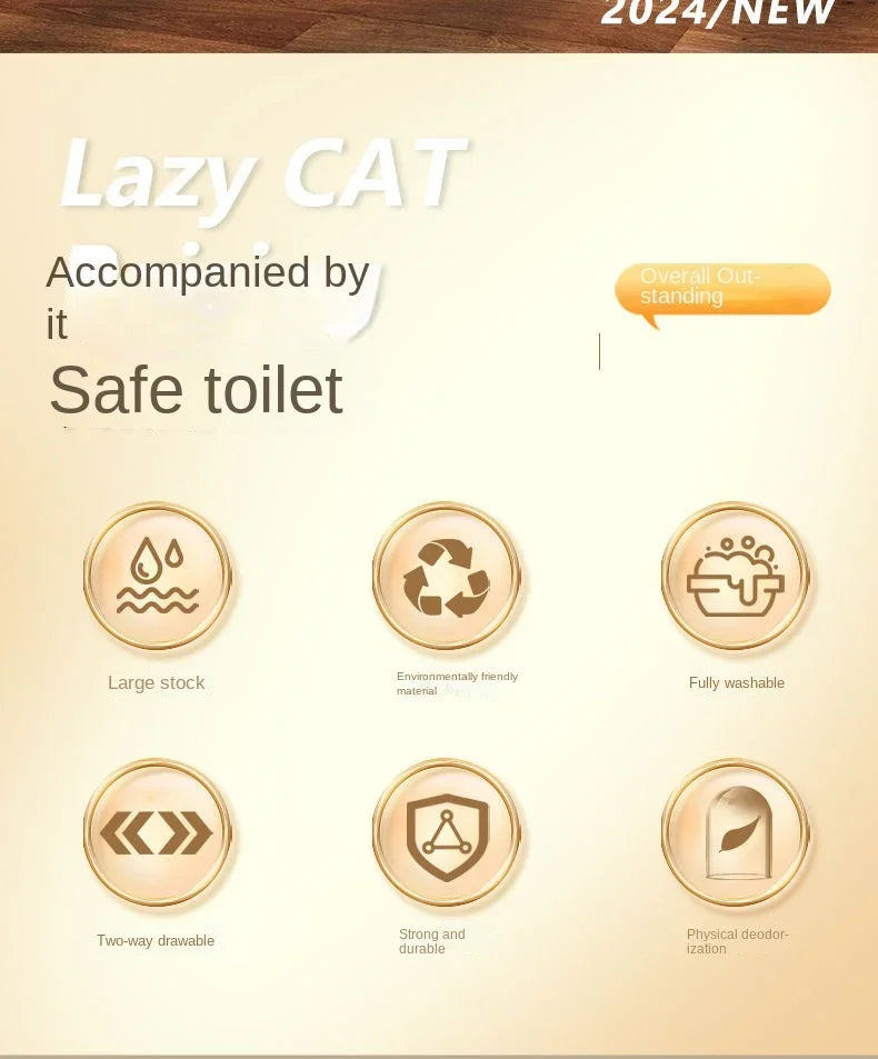 Cat Litter Box Fully Enclosed Drawer Type Cat Litter Box Anti-splash and Odor Isolation Cat Toilet Extra Large Cat Litter Box