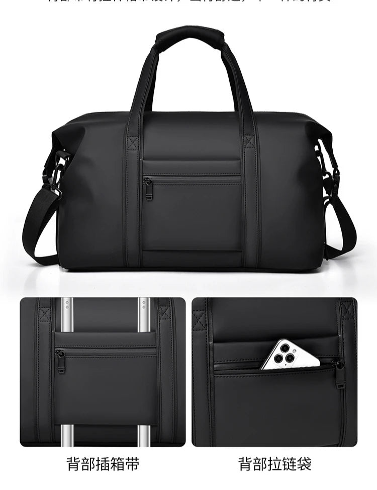 New Cross-border Large Capacity Men's Business Travel Tote for Commuting, Water-resistant Gym Bag for Sports and Fitness