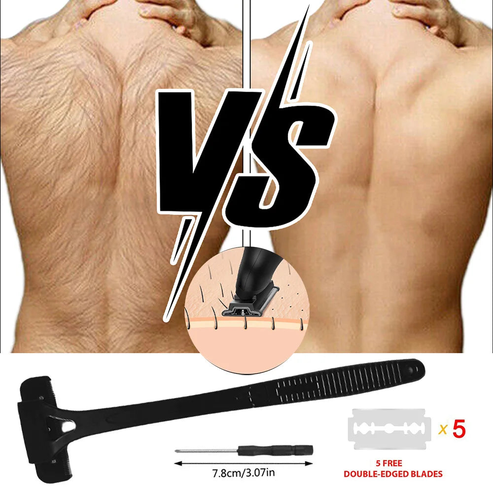 Razor Men Back Shaver Male Machine Hair Shaver Safety Long Handle Foldable Trimmer Body Leg Handle Removal Shaving Razor Tool