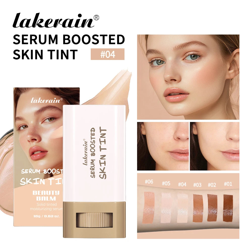 Stick Foundation Balm Serum Boosted Skin Tint Foundation Stick Smooth Plumper Hight Coverage Travel Bronze Foundation Stick Make