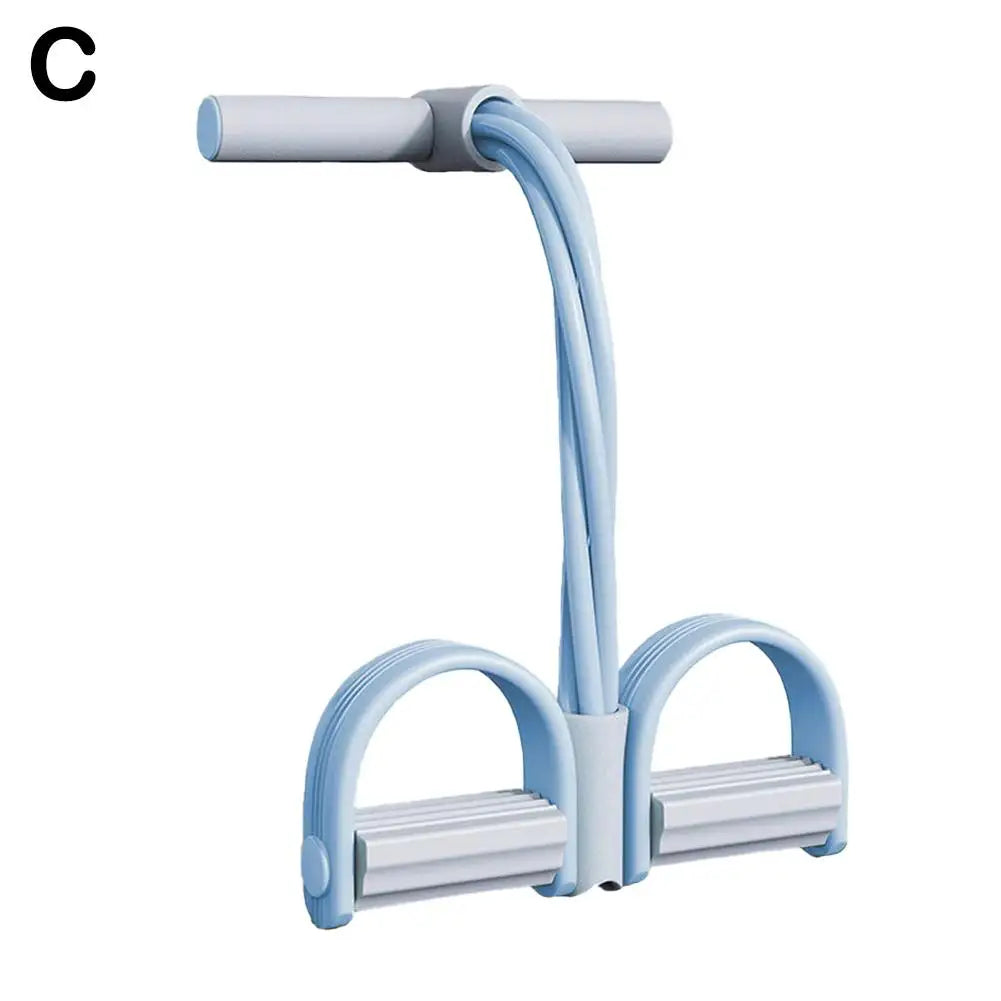 Six Tube Pedal Tensioner Portable Resistance Band Sit Up Fitness Equipment Yoga Stretching Tummy Trimmer Pull Rope