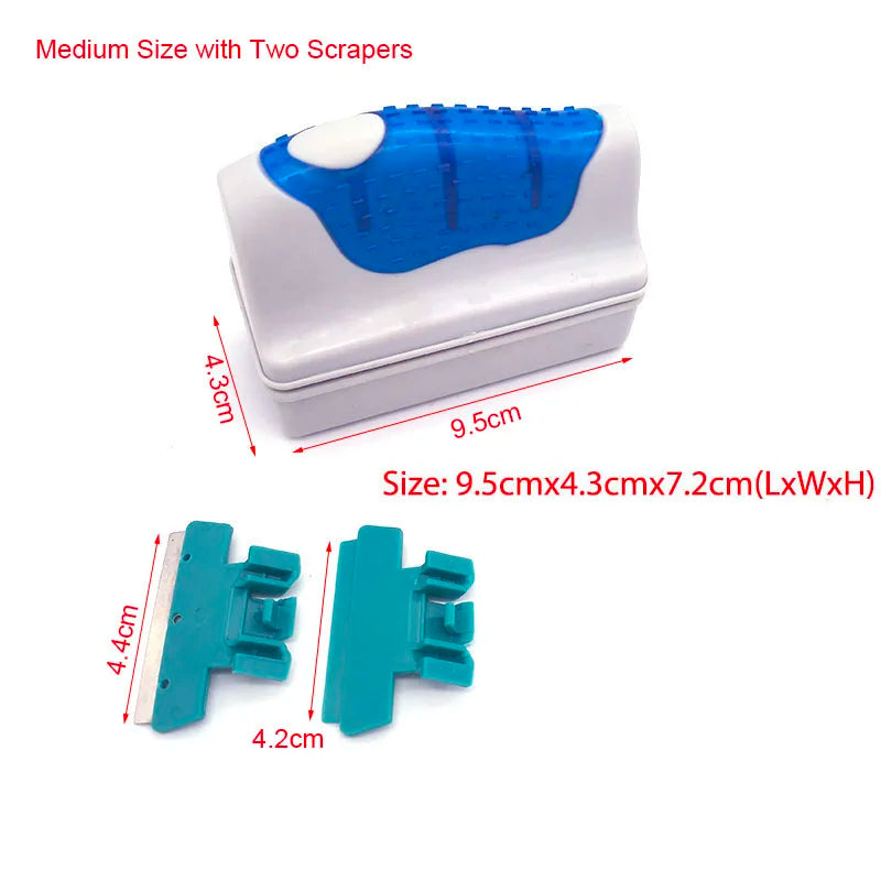 Small Size Magnetic Aquarium Fish Tank Brushes Floating Clean Glass Window Algae Scraper Cleaner Brush Aquarium Accessories