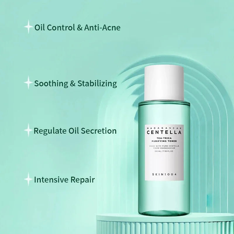 Korean Centella Tea-Trica BHA Foam Cleanser Purifying Toner Face Ampoule Serum and B5 Cream Relief Skincare Beauty Products Set