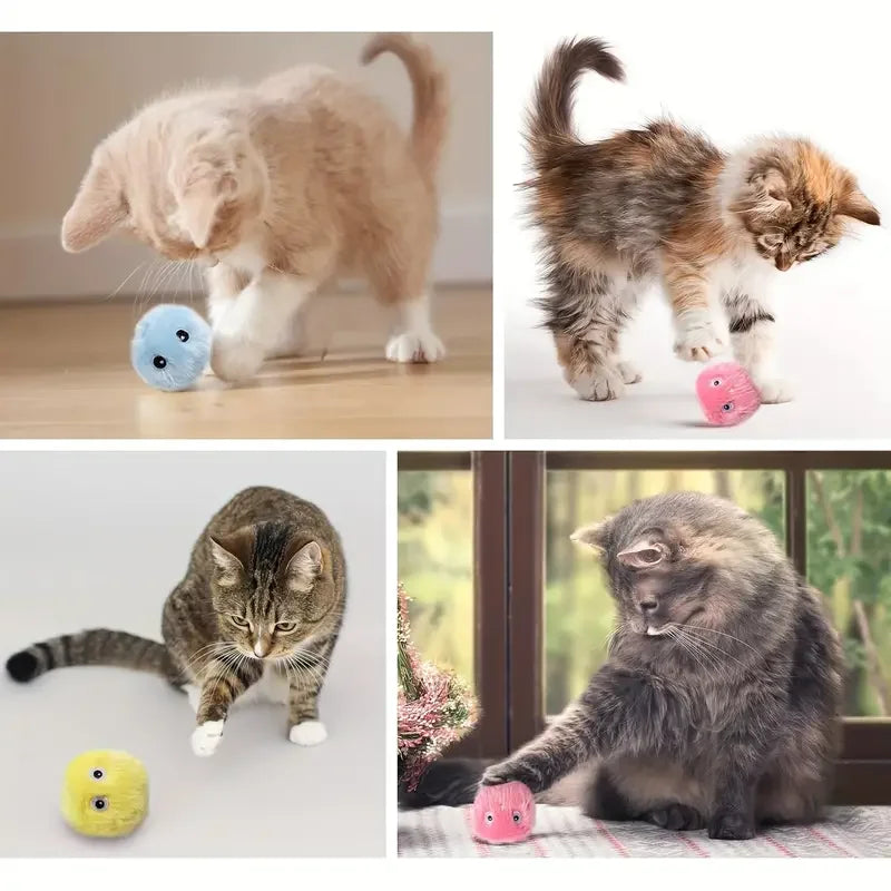 Plush Squeaky Pet Toy Ball, 5.5cm Diameter, Interactive Sound Plaything for Cats & Dogs, Indoor Boredom Relief
