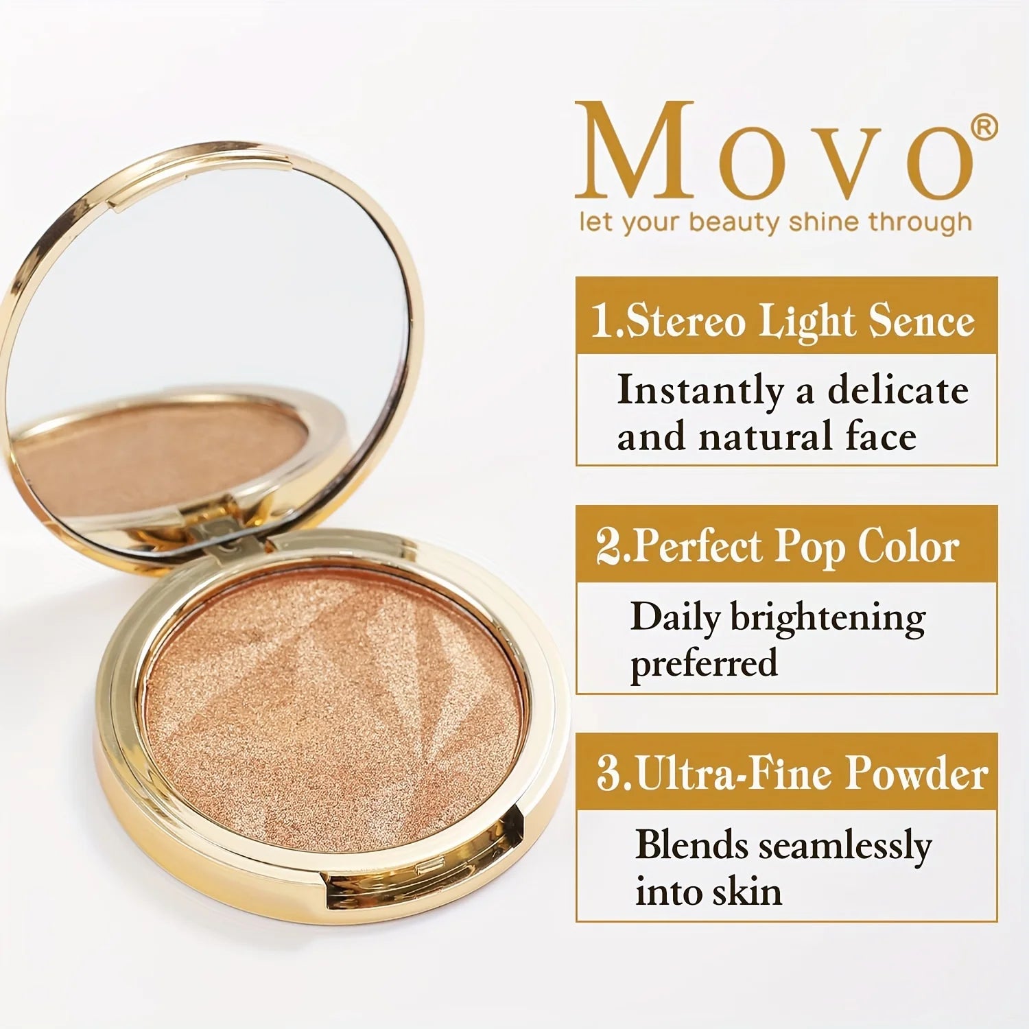 Face Highlighter Palette, Glow Bronzer Ultra-fine Powder Highlighter Makeup Palette, Highlighter Makeup Palette