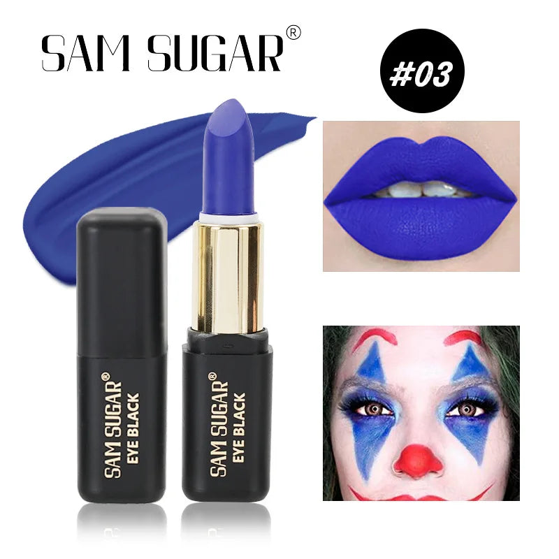 Halloween lipstick dark matte matte waterproof long-lasting non-stick cup olive green white lip glaze
