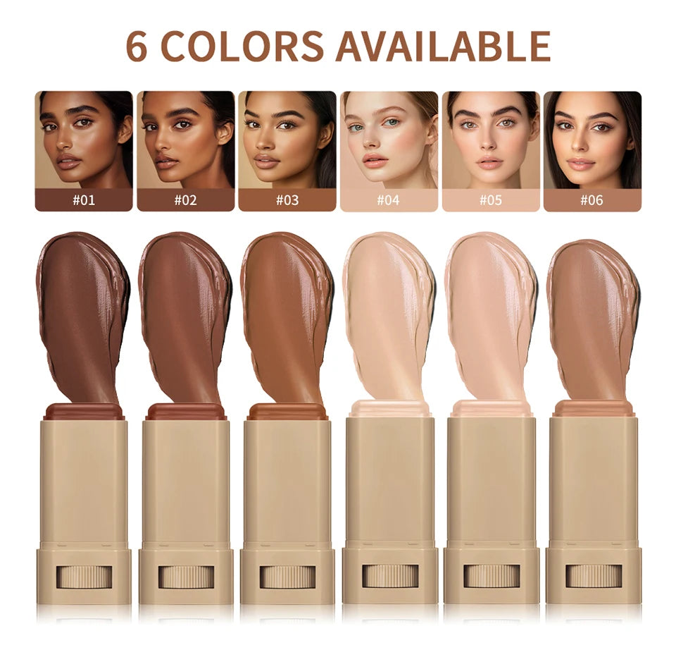 Foundation Tint Stick Balm Serum Boosted Skin Tint Foundation Stick Plumper Hight Coverage Travel Bronze Foundation Stick Makeup