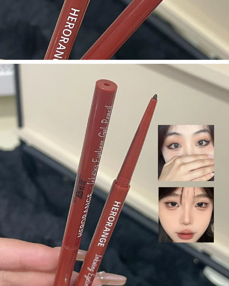 Matte Brighten Lying silkworm Eyeliner Gel Pen Waterproof Quick Drying Pink Brown Ultra fine Eye Shadow Pen Not-Smudge Makeup