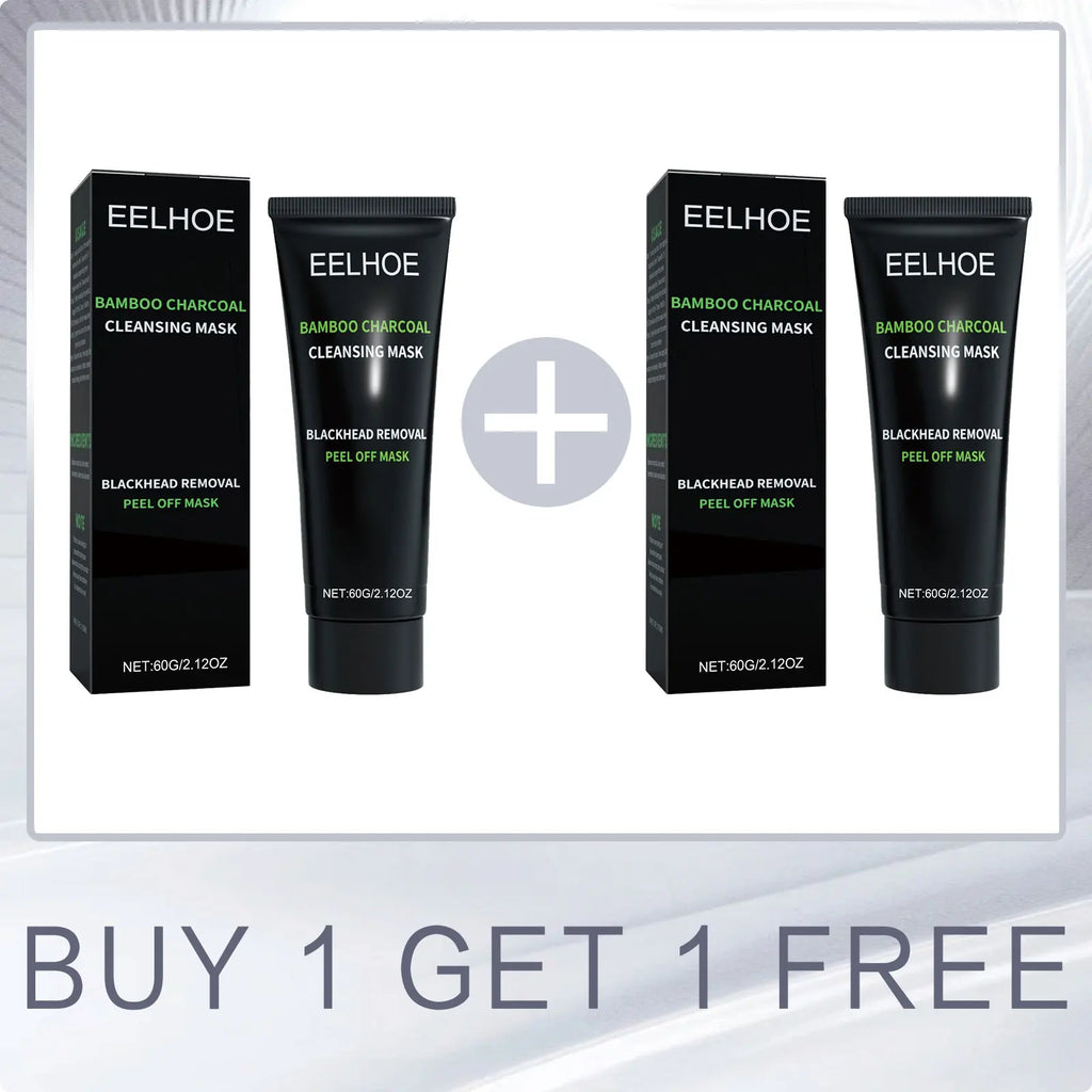 EELHOE Bamboo Charcoal Mask Blackhead Remover Deep Cleansing Shrink Pores Skin Tightening Rejuvenate the Face Tear Peel off Mask