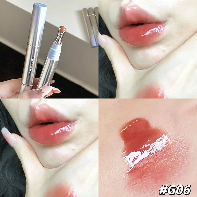 Judydoll Ice Diamond Essence Lip Gloss Oil Mirror Water Light Lip Tint Fading Lip Lines Lipstick Moisturizer Lip Plumping Makeup