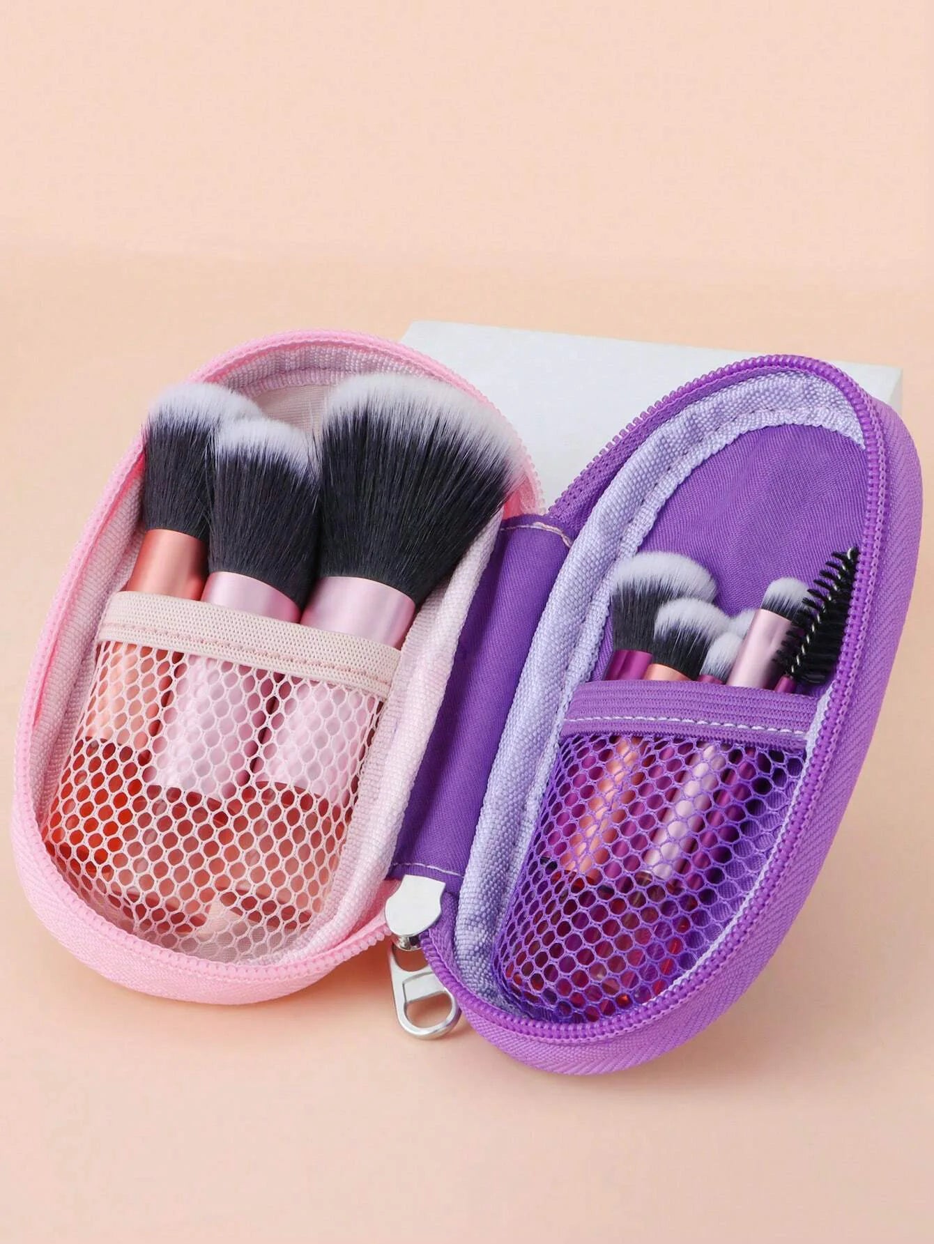 10 color Mini makeup brush Travel portable Makeup Tool - Palm Brush Professional Makeup tool set gift