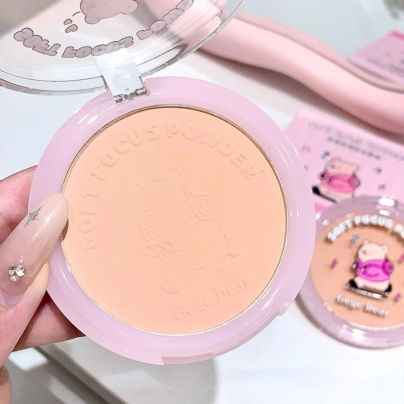 Gegebear Soft Focus Lightweight Setting Powder -,Long-Lasting Formula with Non-Cakey Finish, Perfect for Students and Daily Use