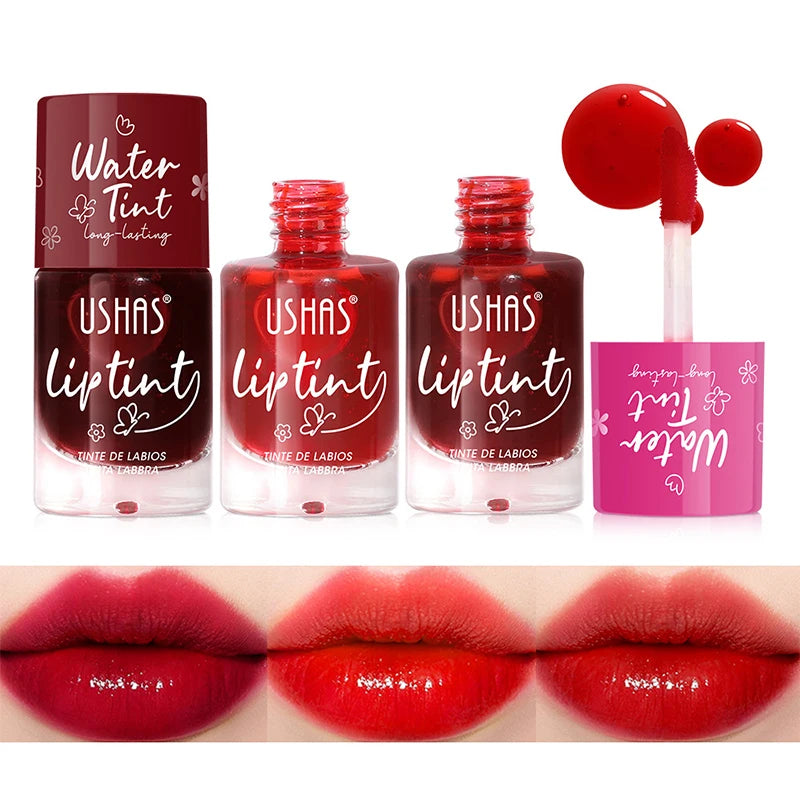 Hot Juice Red Lip Gloss Black Mirror Glass Water Light Clear Lip Glaze Waterproof Non Stick Liquid Lipstick Nude Lip Tint Makeup
