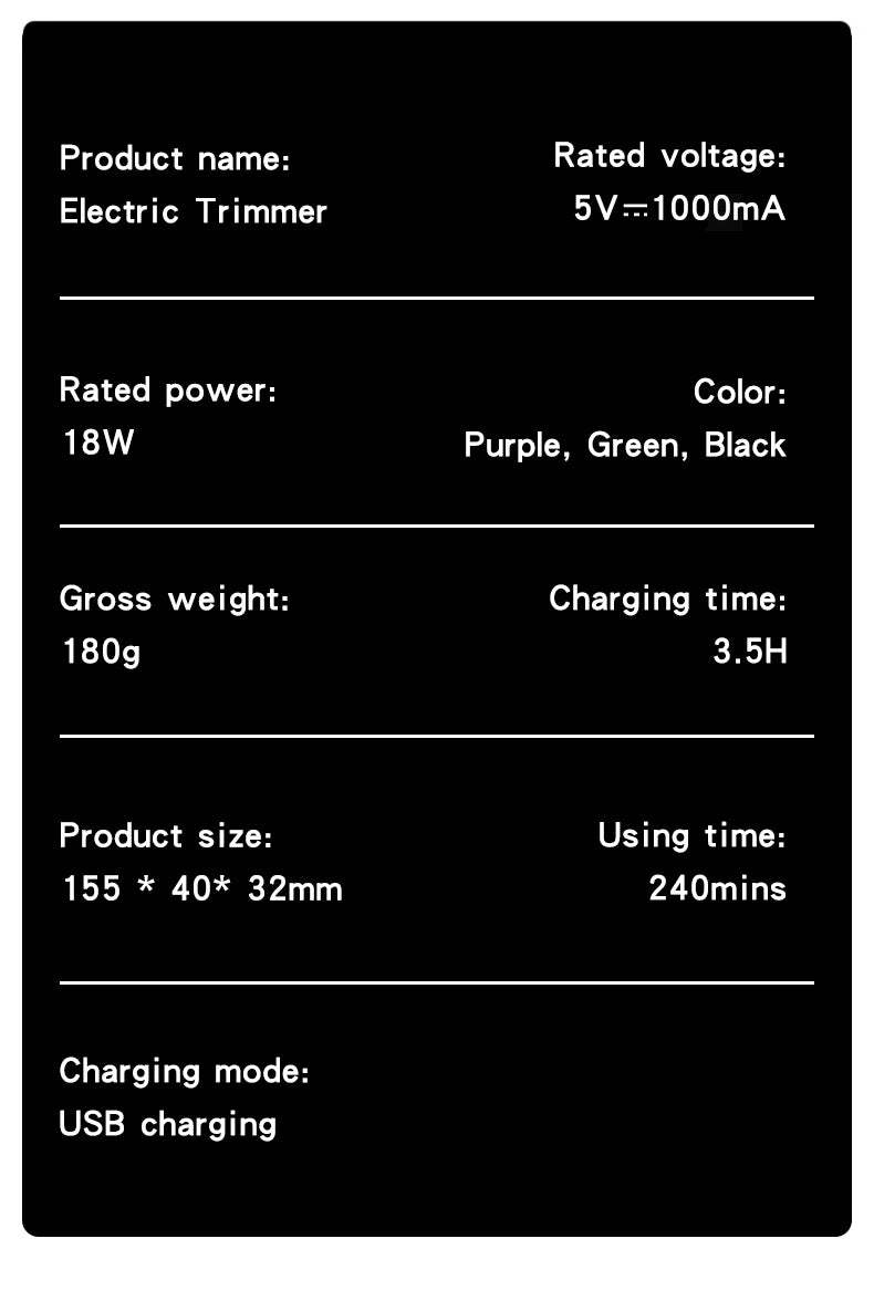 Hair Clipper Electric Hair Trimmer for Men Wireless Barber Trimmer Electric Shaver Professional Men's Hair Cutting Machine