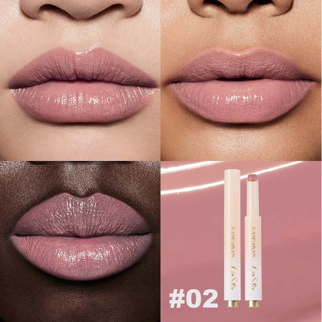 HANDAIYAN 8-color hydrating mirror color pressed lipstick pencil pearl long-lasting moisturizing hydrating lipstick pen