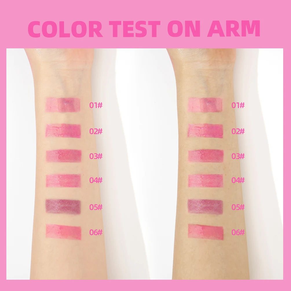 QIBEST Lip Oil Magic Warm Color Changing Lipstick Balm Lip Glaze Transparent Moisturizing Lipgloss Shiny Glitter Lips Cosmetics