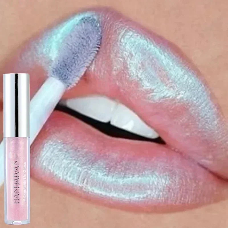 6 Colors Glitter Liquid Lip Gloss Tint Laser Holographic Lipstick Mermaid Glitter Lip Gloss Not Fading Lasting Lip Tint Cosmetic