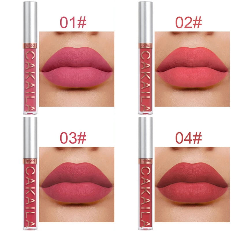 18 Colors Lipsticks Waterproof Sexy Matte Lip Gloss Women Makeup Long Lasting Red Pink Nude Liquid Lipstick Cosmetics