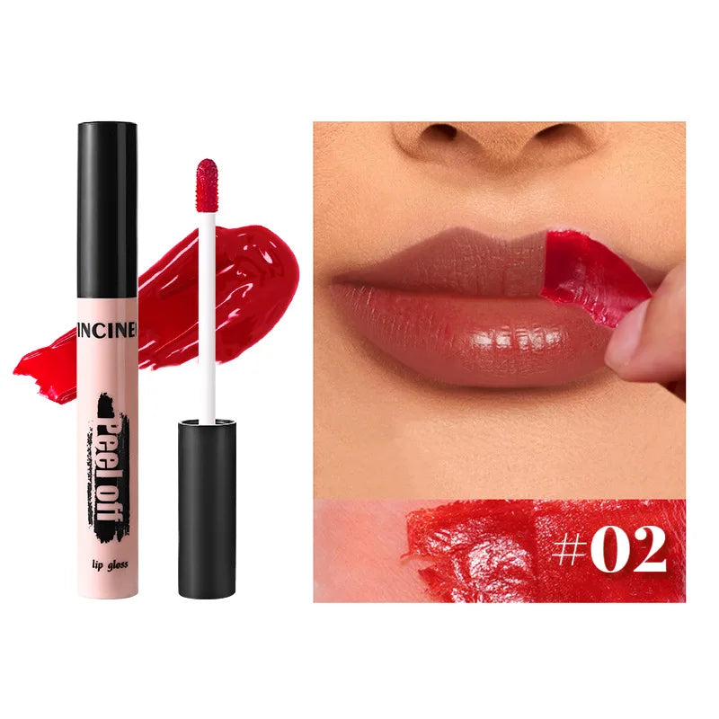 Peel Off Lipstick Matte Pink Tattoo Lip Gloss Waterproof Lipliner Long Lasting Matte Brown Lip Tint Tear-off Lip Stain Cosmetics