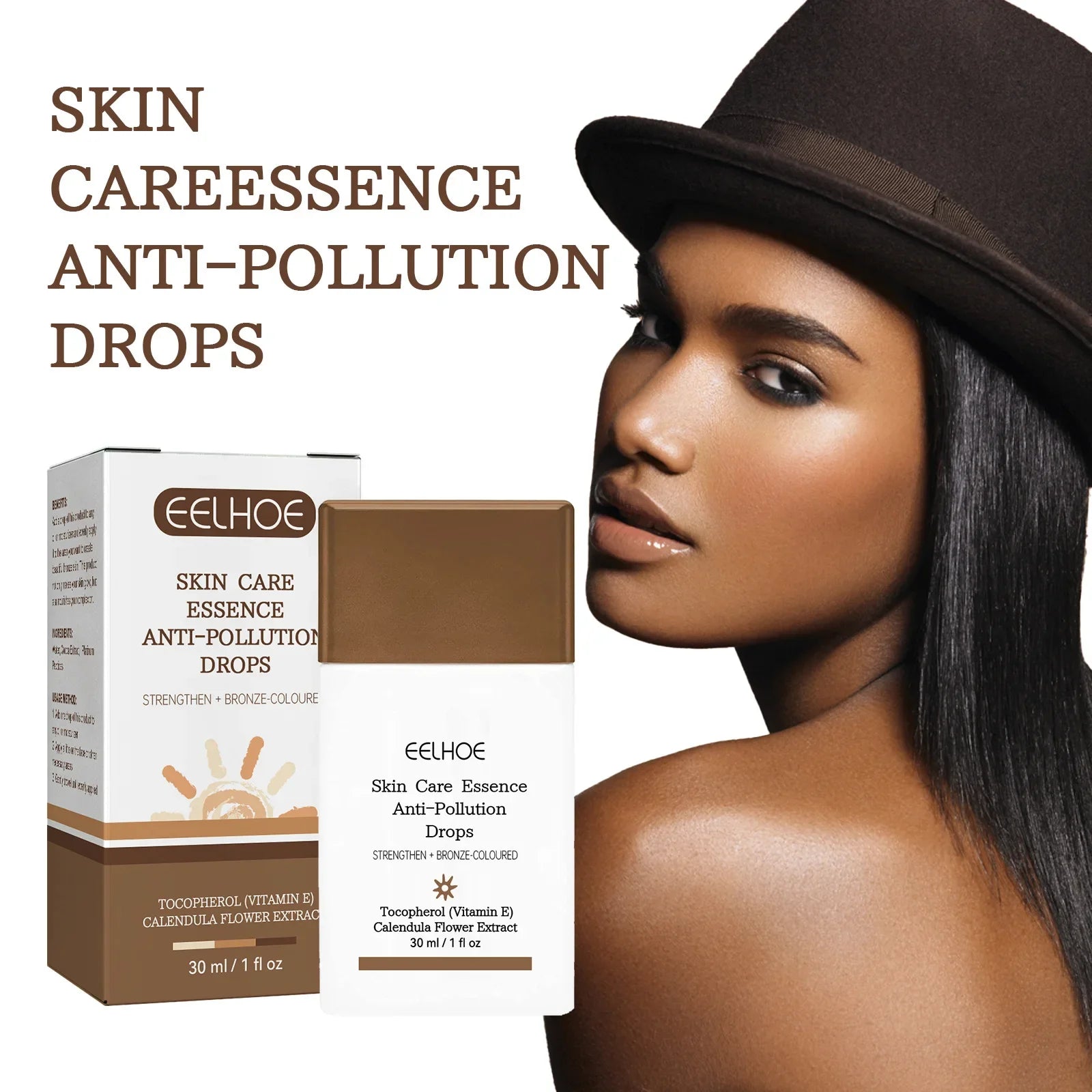 Fake Tan Peptide Serums Liquid Bronze Dark Self Tanning Serum Drops Summer Face Body Bronzing Essence Moisturizing Firming Skin