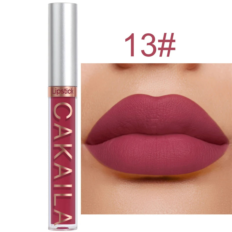 18 Colors Lipsticks Waterproof Sexy Matte Lip Gloss Women Makeup Long Lasting Red Pink Nude Liquid Lipstick Cosmetics