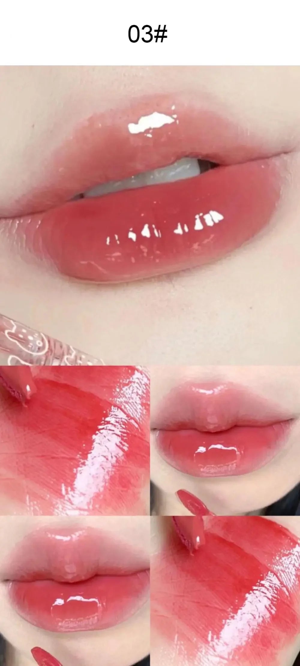 6pcs Set Cute Pink Lip Glaze Waterproof Liquid Lipstick Beauty Cosmetics Mirror Water Lip Gloss Lipgloss Gift Set Lips Makeup
