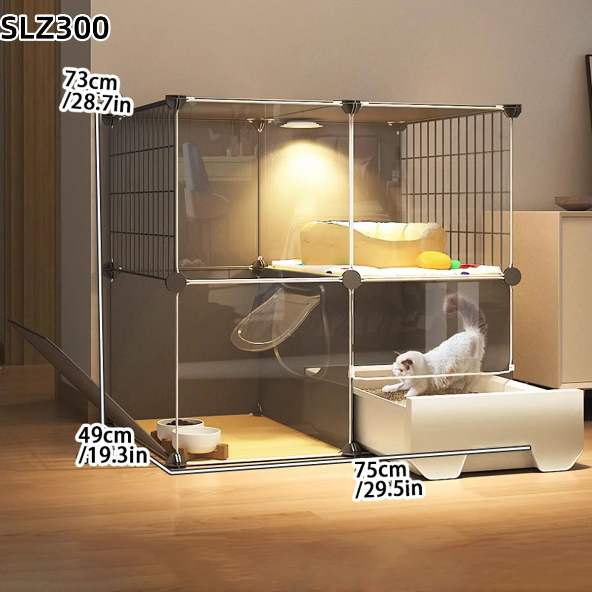 Cat Cage Household Indoor Small Apartment Toilet Cat Litter Box Cat Nest Integrated Cat Villa Cat House Does Not Occupy Space Em