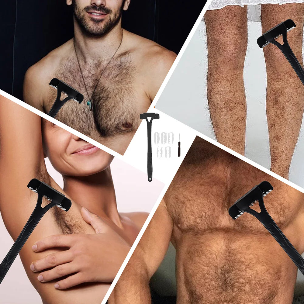 Razor Men Back Shaver Male Machine Hair Shaver Safety Long Handle Foldable Trimmer Body Leg Handle Removal Shaving Razor Tool