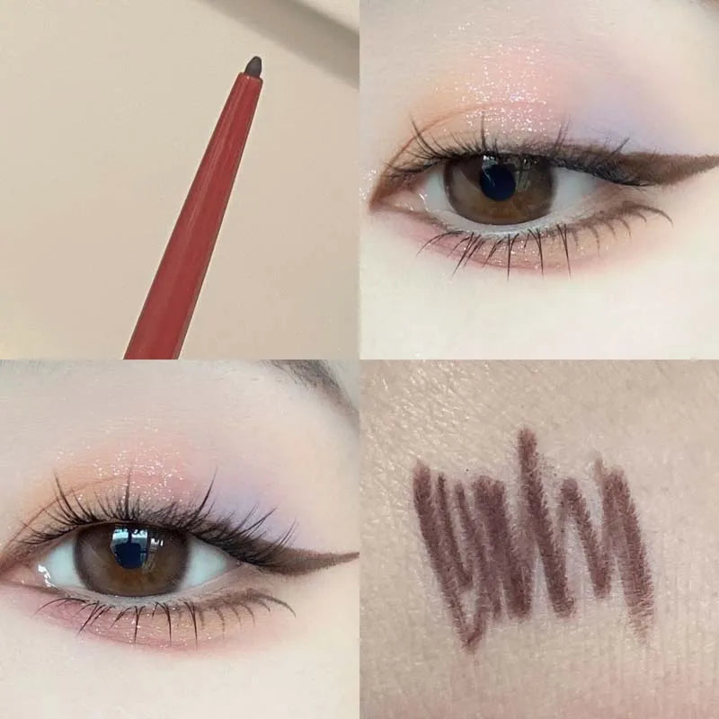 Matte Brighten Lying silkworm Eyeliner Gel Pen Waterproof Quick Drying Pink Brown Ultra fine Eye Shadow Pen Not-Smudge Makeup